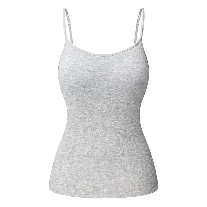 Adjustable Cotton Cami With Shelf Bra Womens Tank Top