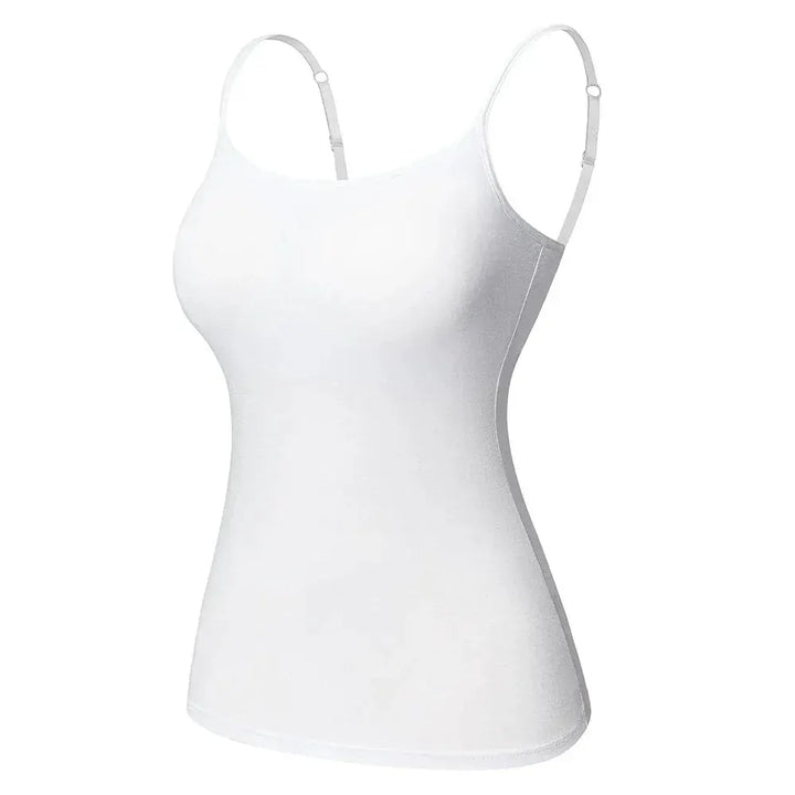Adjustable Cotton Cami With Shelf Bra Womens Tank Top