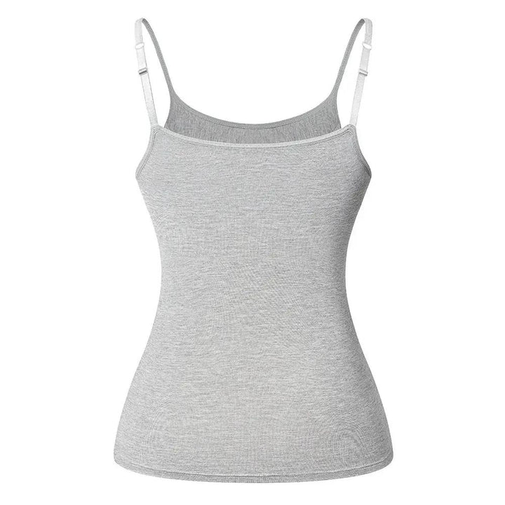 Adjustable Cotton Cami With Shelf Bra Womens Tank Top