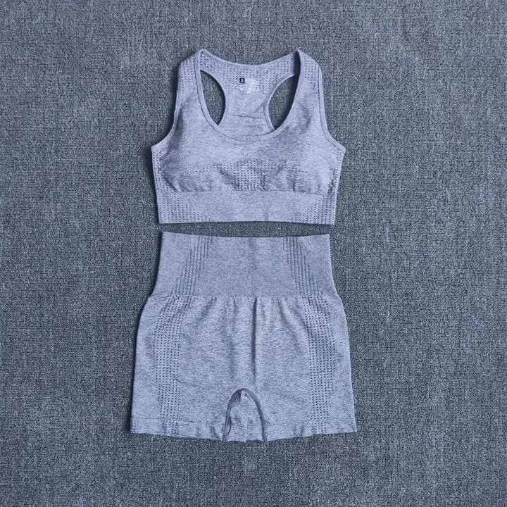 2/3/5PCS Seamless Women Yoga Set Workout Sportswear Gym Clothing Fitness Long Sleeve Crop Top High Waist Leggings Sports Suits