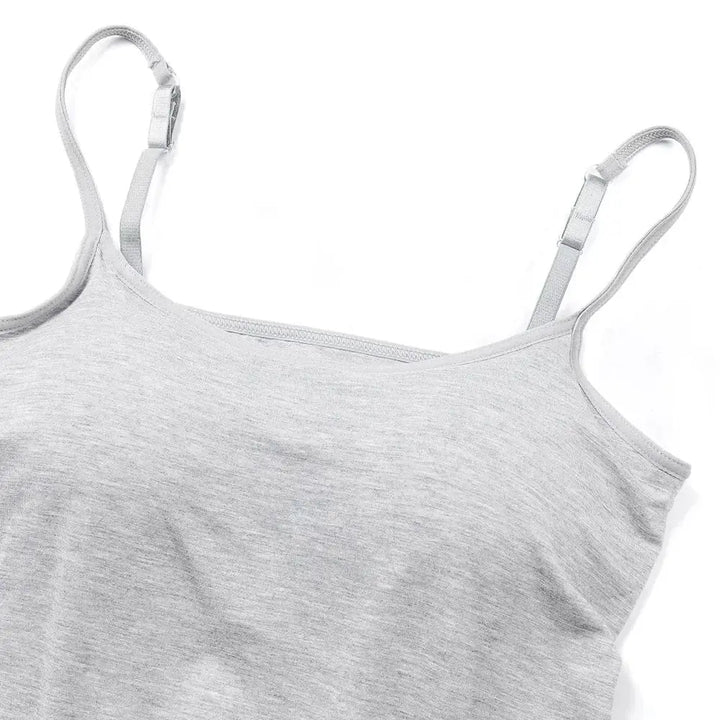 Adjustable Cotton Cami With Shelf Bra Womens Tank Top