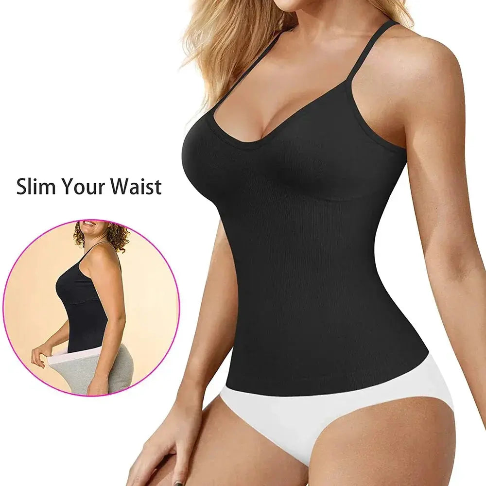 Adjustable Cotton Cami With Shelf Bra Womens Tank Top