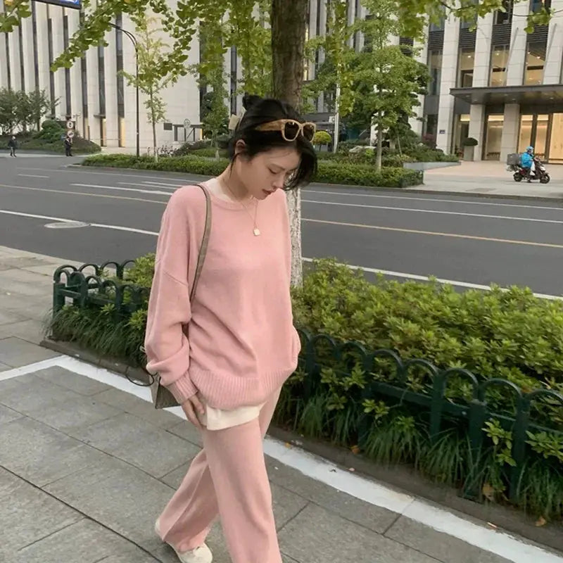 Hong Kong Style Sports Chic Suit Womens Autumn Winter