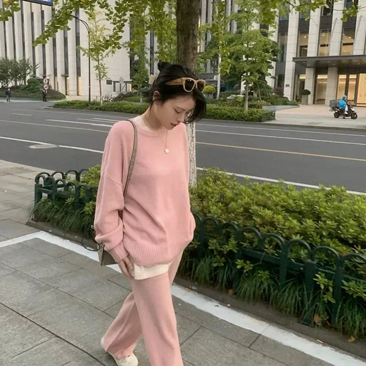 Hong Kong Style Sports Chic Suit Womens Autumn Winter
