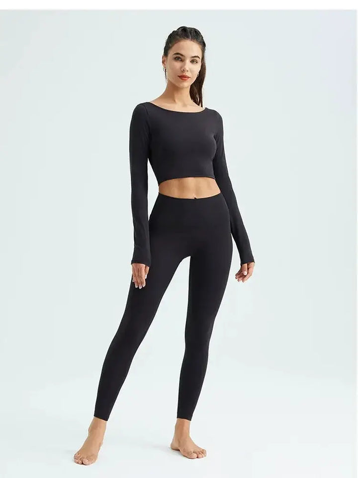 Jiao Ma Yoga Pants High Waist Algin Fabric Hip Raise