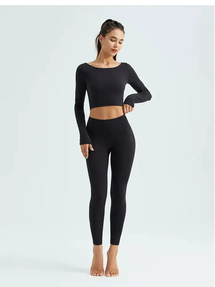 Jiao Ma Yoga Pants High Waist Algin Fabric Hip Raise