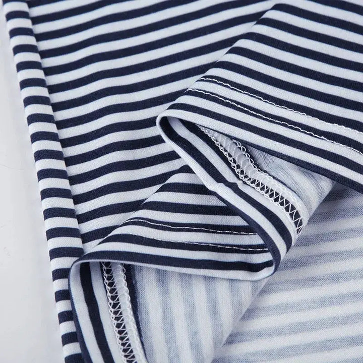 Stripe Drawstring Elastic Low Waist Baggy Sweatpants Women