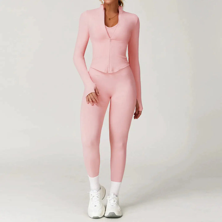 2/3/4PCS Yoga Set Gym Clothes Sportswear Seamless Yoga Suits For Women Fitness Long Sleeved Tracksuits Sports Bra Gym Leggings