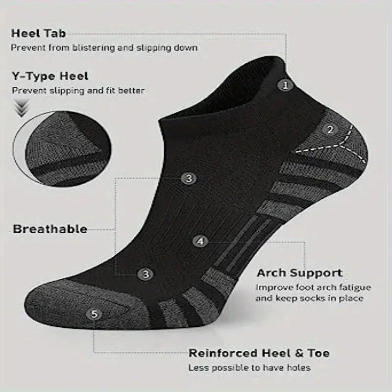 Ultimate Comfort 6 Pack Low Cut Running Socks For Men Women