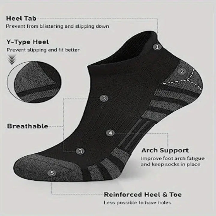 Ultimate Comfort 6 Pack Low Cut Running Socks For Men Women