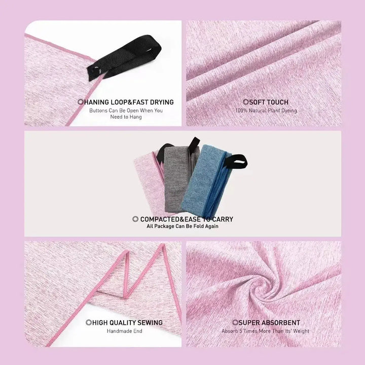 Quick Drying Silver Ion Microfiber Gym Towel Essential