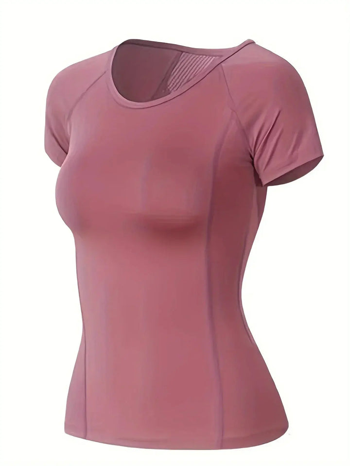 Summer Breathable Women Sports T Shirt Back Fitness Wear