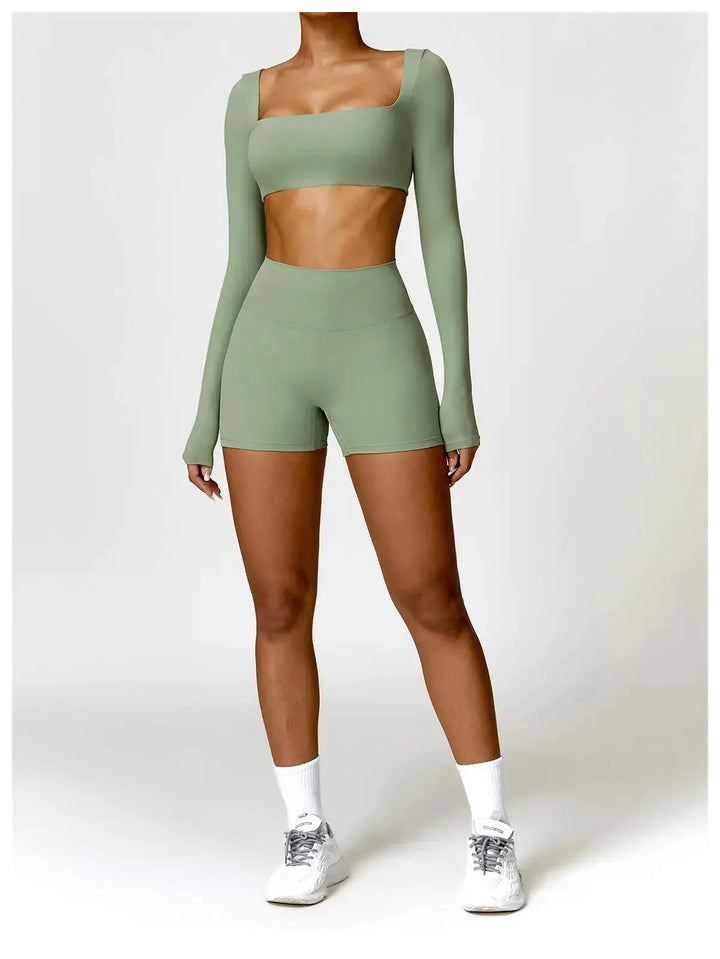 Women Yoga Sports Set Quick Dry 2 Piece Gym Outfit