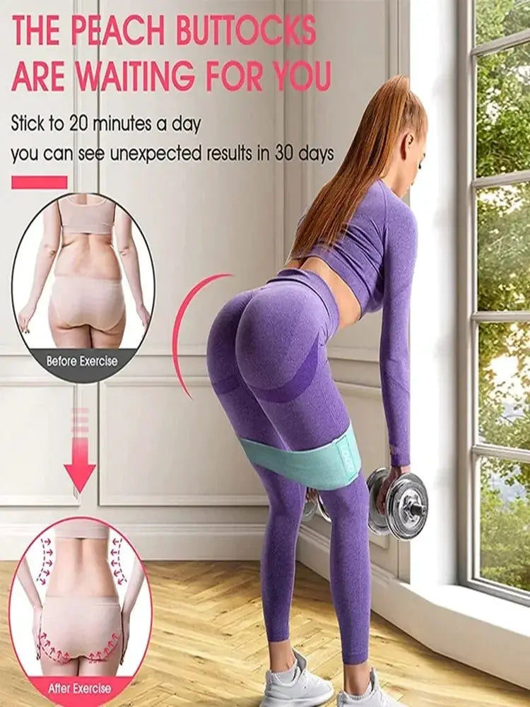 Premium Yoga Resistance Bands Anti Slip For Leg And Glute