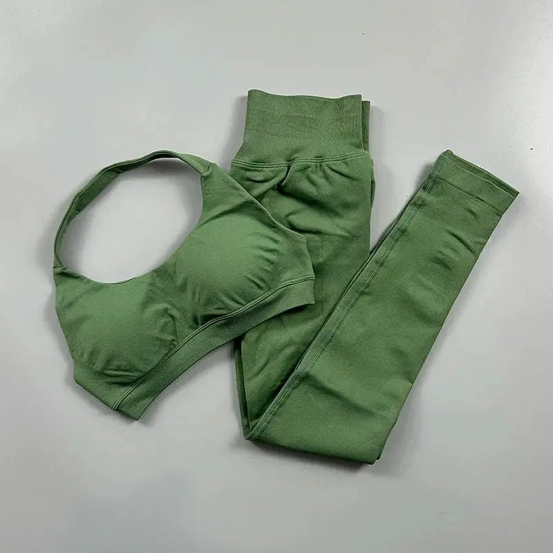 Seamless High Elastic Yoga Set Women 2 Piece Sportswear