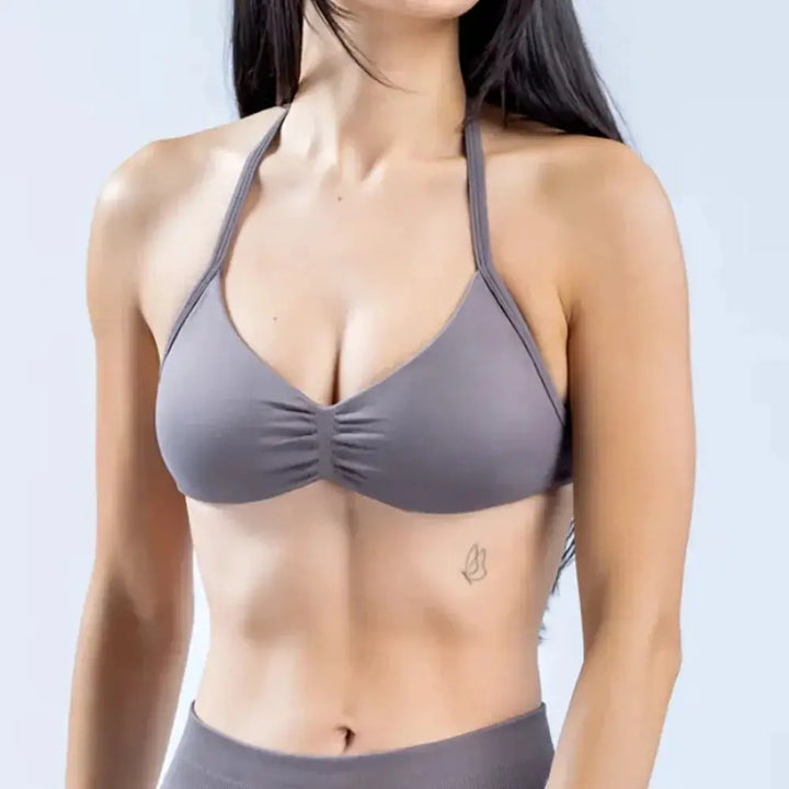 NCLAGEN High Support Seamless Strappy Sports Bra For Women