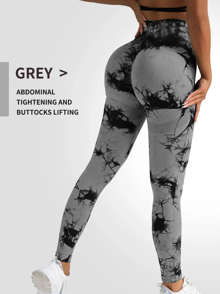 Tie Dye Leggings Seamless High Waist Women Fitness Wear Yoga