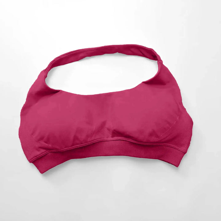 NCLAGEN Impact Sports Bra Women Seamless Halter Top High Support Push-up Open Back Gym wear Fitness Yoga Workout underwear