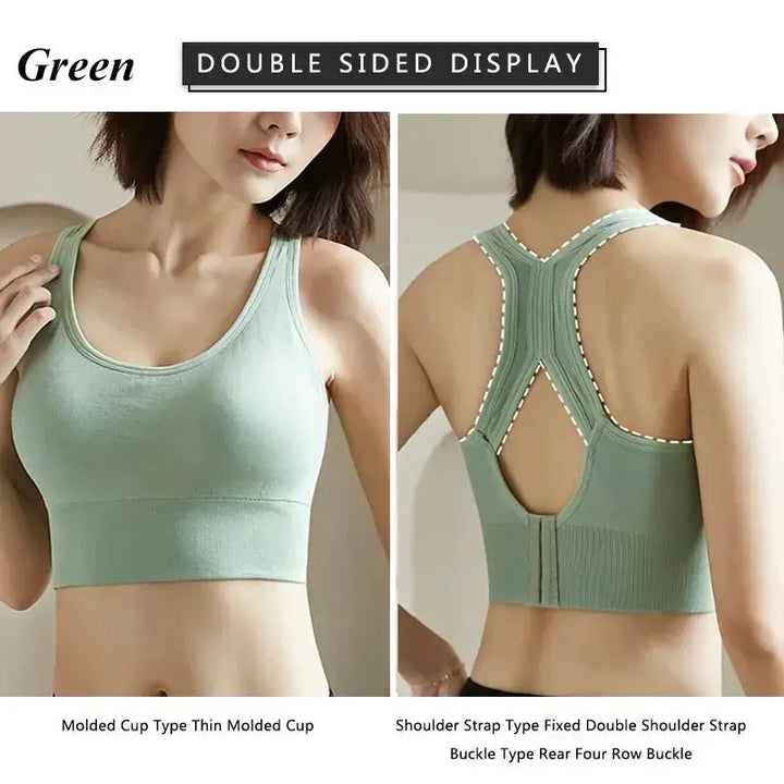Seamless Shockproof Women Yoga Bra Tank Top Fitness