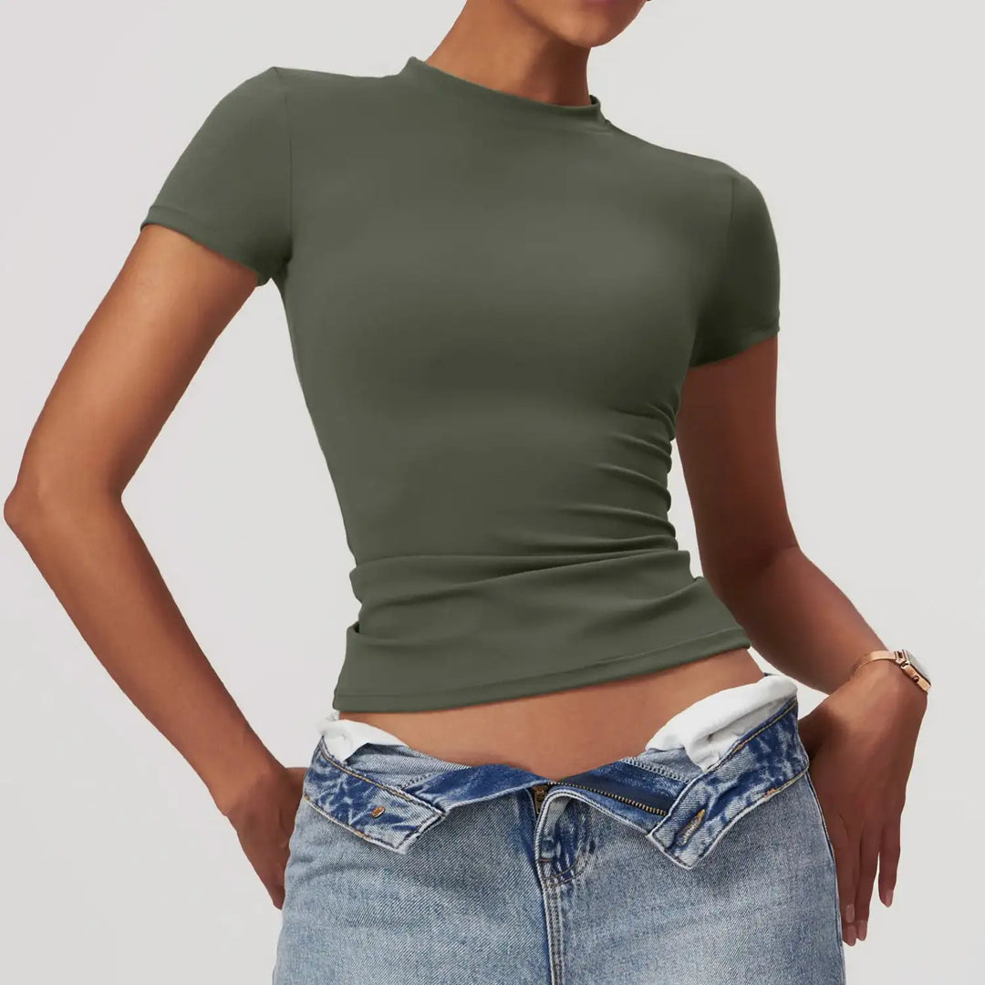 NCLAGEN Gym Top Women Short Sleeve Workout Clothes Sports T Shirt Femme Fitness Activewear Running Accessories Yoga Tight Tops