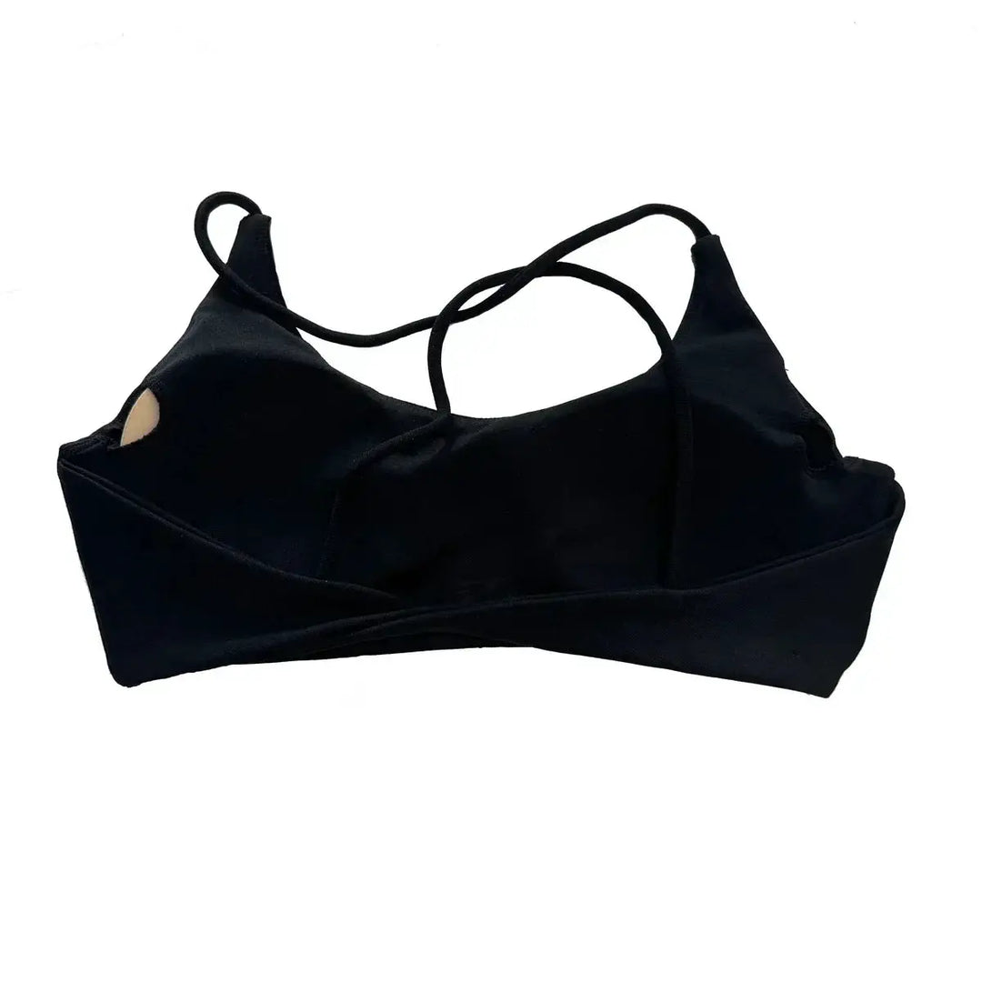 Seamless Backless Sports Bra For Women Medium Support Crop