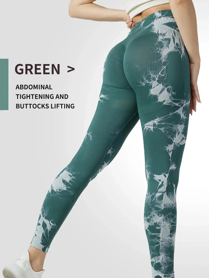 Tie Dye Leggings Seamless High Waist Women Fitness Wear Yoga