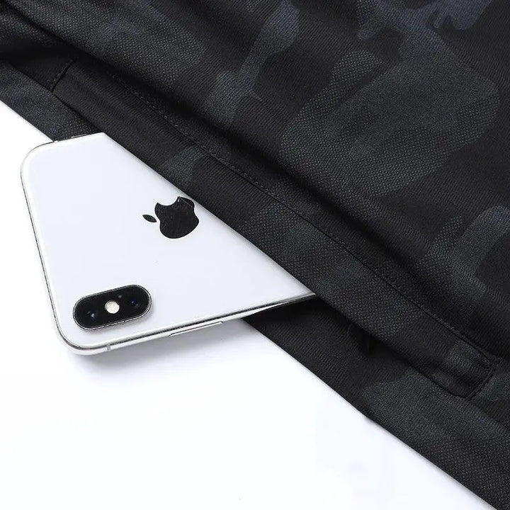 Plus Size Men Running Shorts Camouflage Breathable Gym Wear