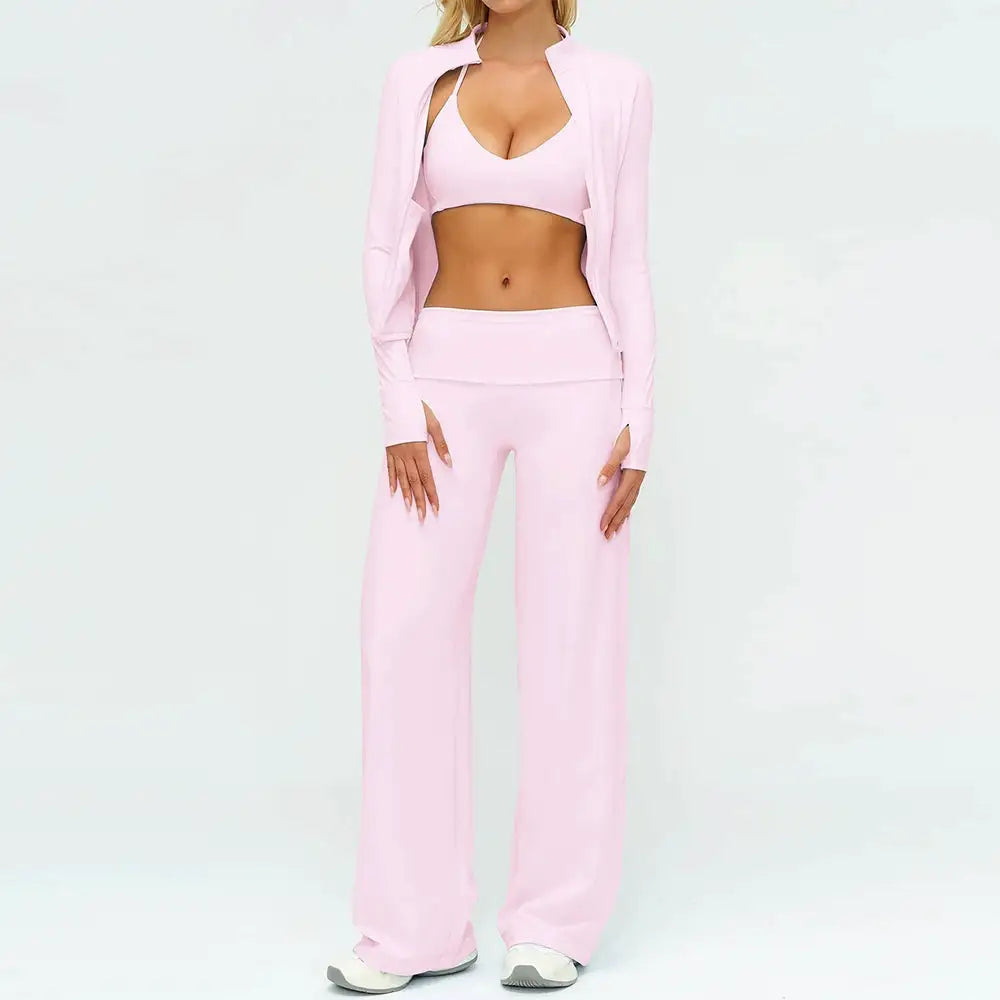 2/3PCS Yoga Set Women Tracksuit Workout Sportswear Gym Clothing Fitness Long Sleeve High Waist Leggings Sports Suit Yoga Outfits