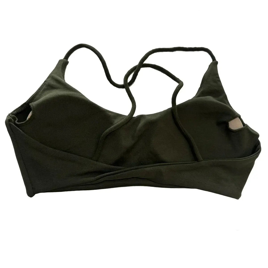 Seamless Backless Sports Bra For Women Medium Support Crop
