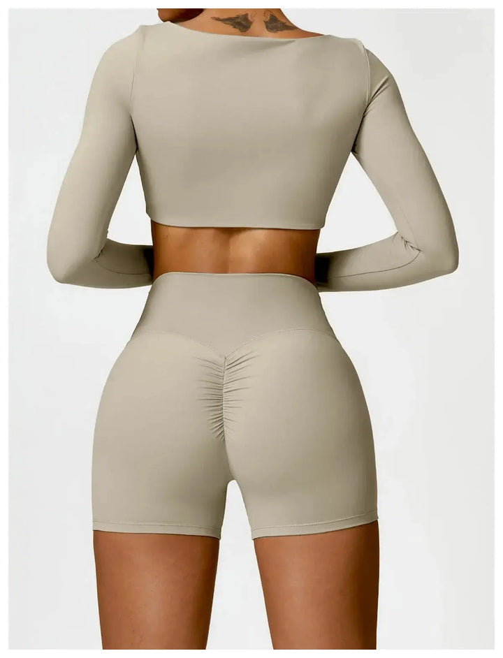 Women Yoga Sports Set Quick Dry 2 Piece Gym Outfit