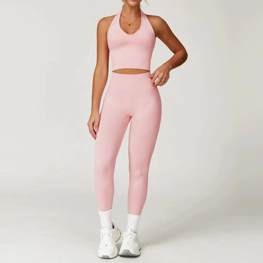 2/3/4PCS Yoga Set Gym Clothes Sportswear Seamless Yoga Suits For Women Fitness Long Sleeved Tracksuits Sports Bra Gym Leggings