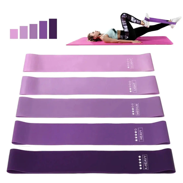 5 Color Coded Resistance Bands for Home Fitness Set
