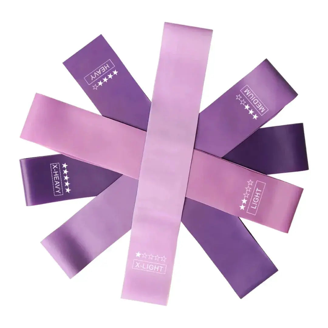 5 Color Coded Resistance Bands for Home Fitness Set