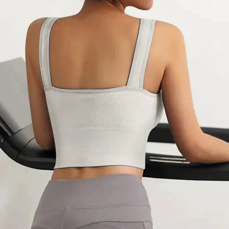 Seamless Crop Tops for Women with Built In Bra Support