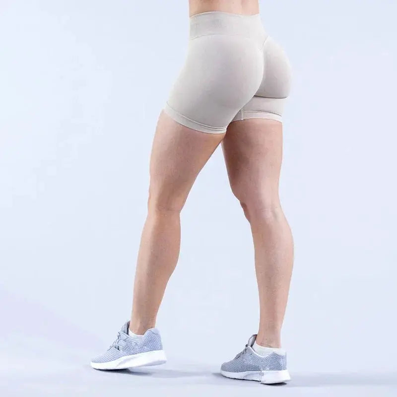 Womens Seamless Scrunch Butt Biker Shorts For Yoga Wear