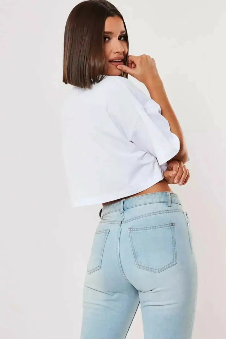 Cotton Women Short Sleeve Crop Top Navel Baring Yoga Fitness
