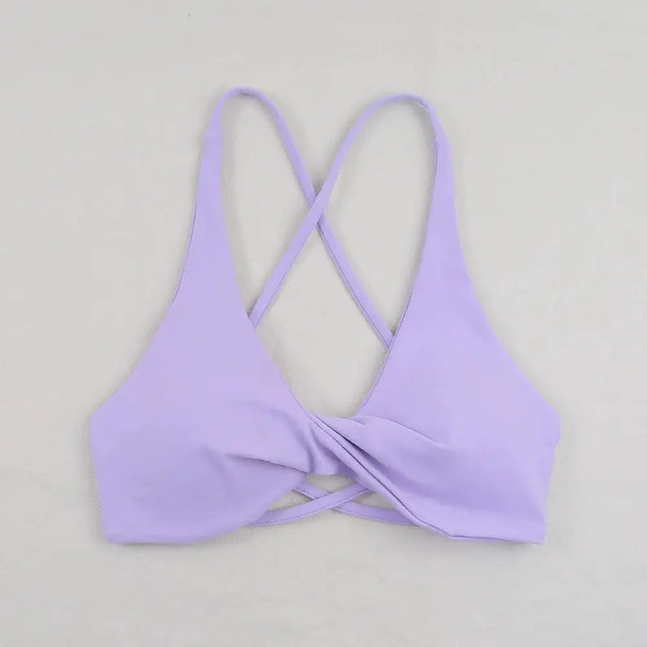 Sexy Slim Shoulder Straps Somfortable High Stretch Sports Underwear Gym Workout Breathable Detachable Yoga Bra