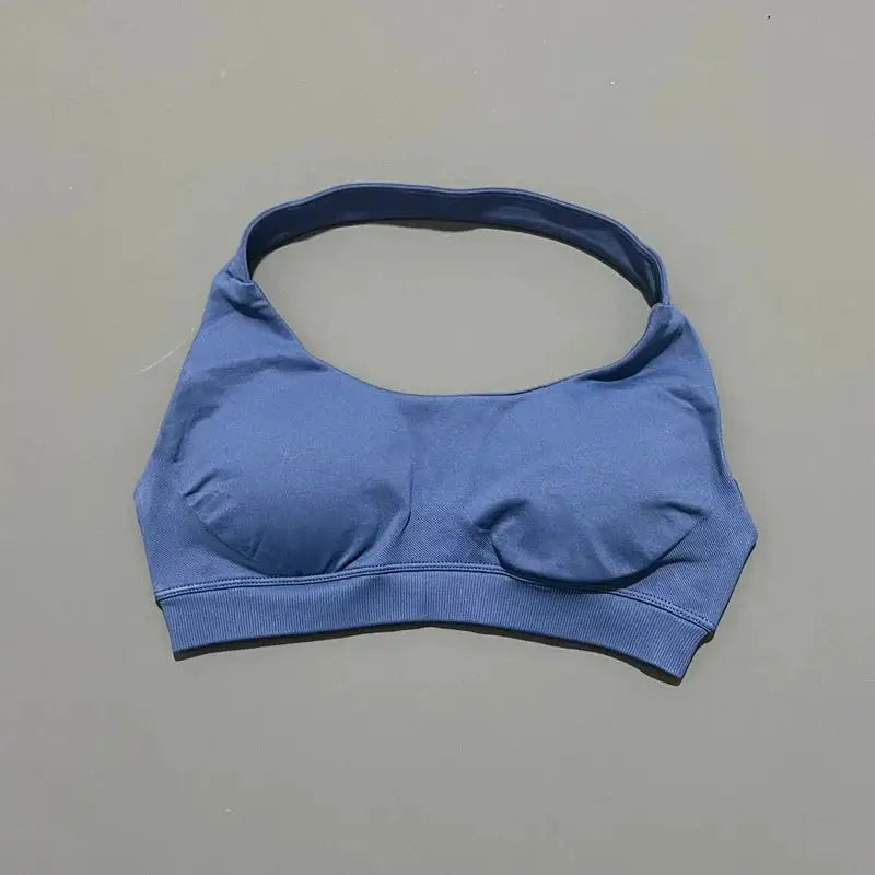 Sports Bra Women Seamless Yoga Halter Bra Top High Support Open Back Bra Fitness Push-up Activewear Workout Gym Underwear