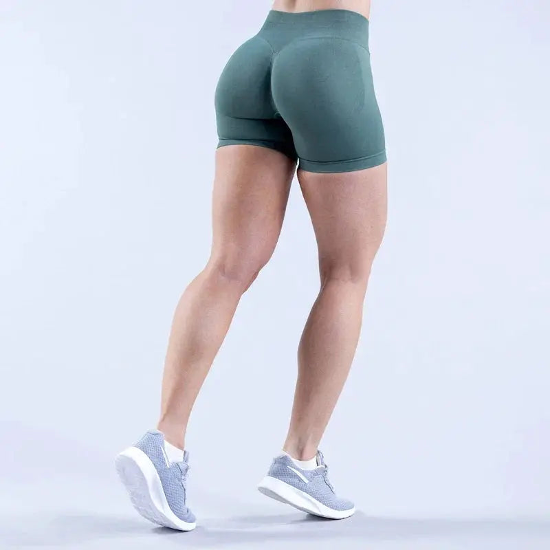 Womens Seamless Scrunch Butt Biker Shorts For Yoga Wear