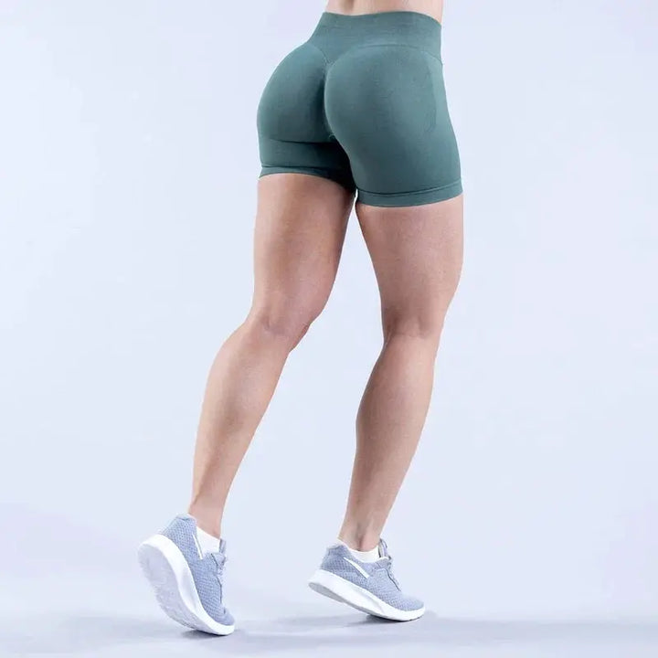 Womens Seamless Scrunch Butt Biker Shorts For Yoga Wear