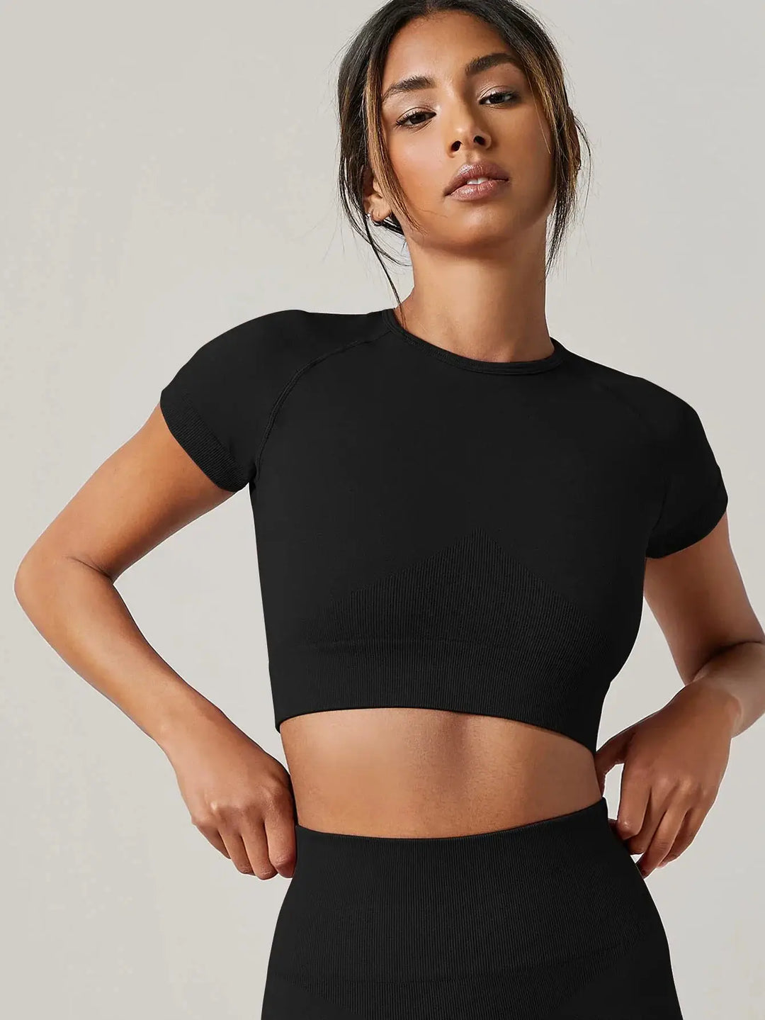 Women Seamless Yoga Top For Fitness And Workout Shirt