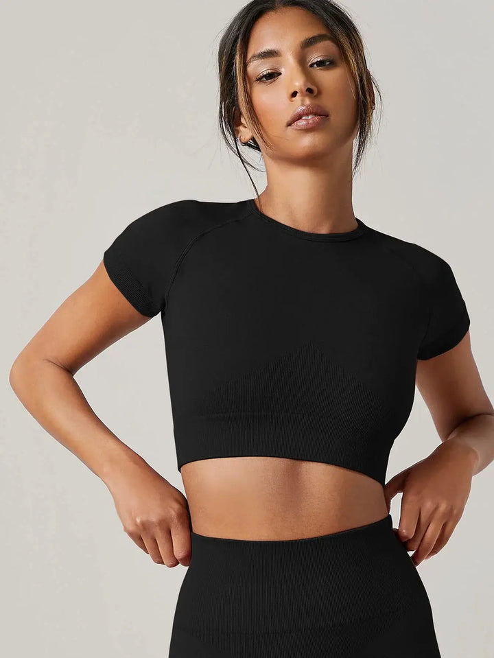 Women Seamless Yoga Top For Fitness And Workout Shirt