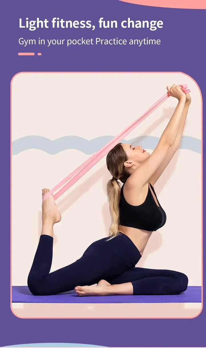 Yoga Pilates Resistance Band 150cm Durable Rubber Elite