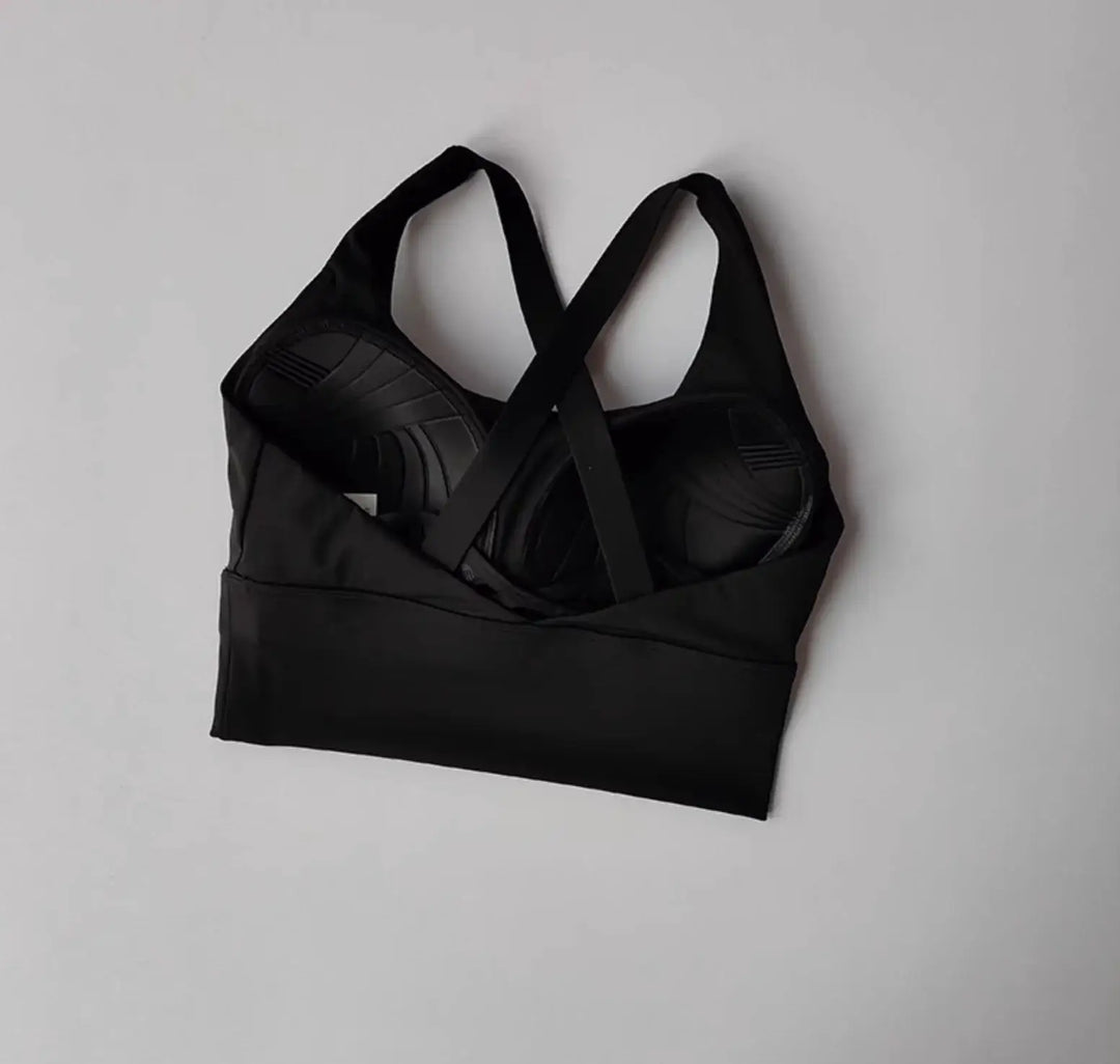 Shockproof High-Intensity Exercise Fitness Bra All-In-One Cup Running Gathered Yoga Beauty Back Breathable Sports Bra for Women