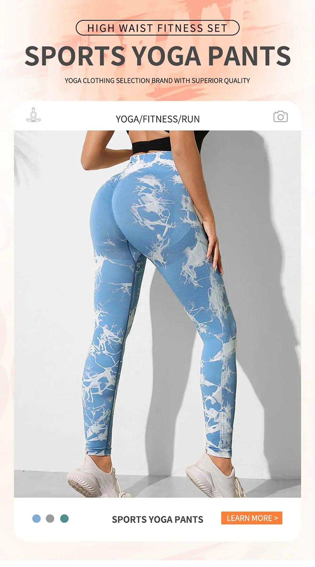 Tie Dye Leggings Seamless High Waist Women Fitness Wear Yoga