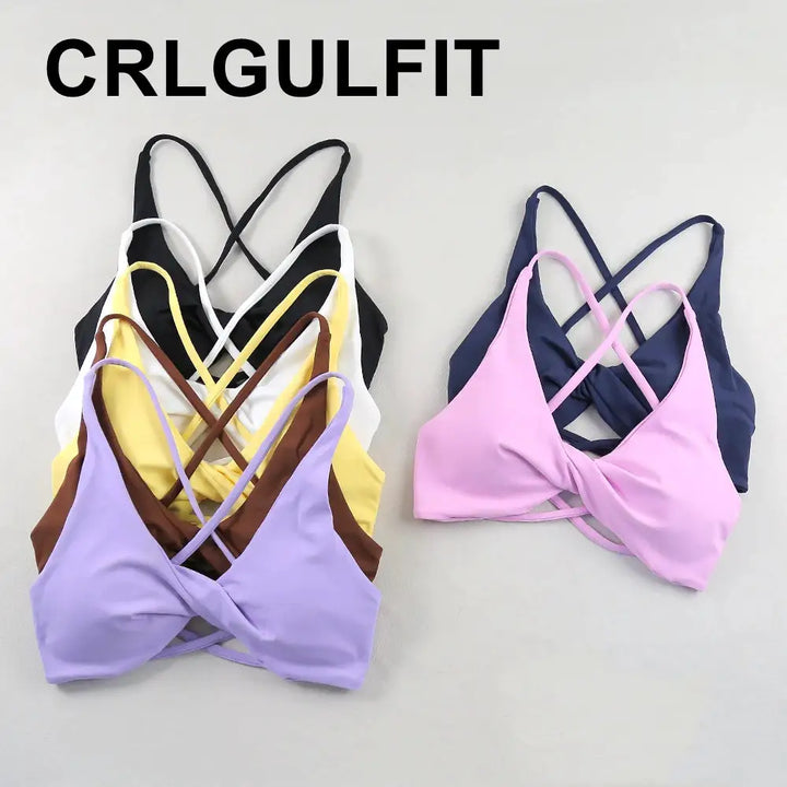 Sexy Slim Shoulder Straps Somfortable High Stretch Sports Underwear Gym Workout Breathable Detachable Yoga Bra