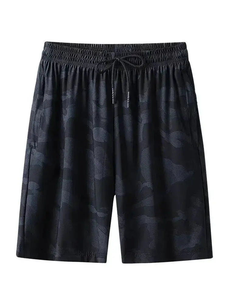 Plus Size Men Running Shorts Camouflage Breathable Gym Wear