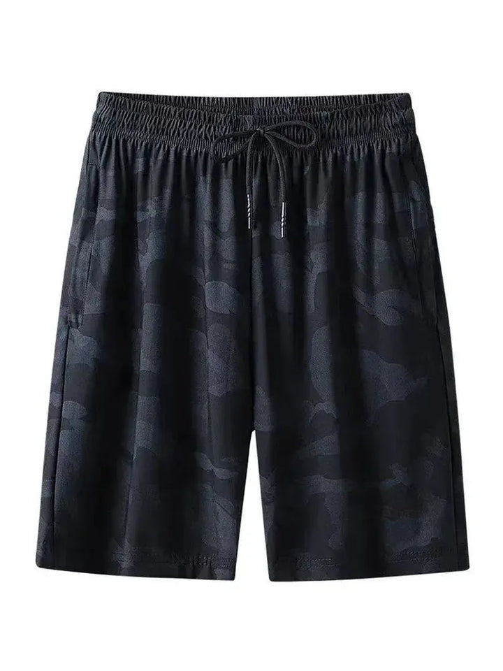 Plus Size Men Running Shorts Camouflage Breathable Gym Wear