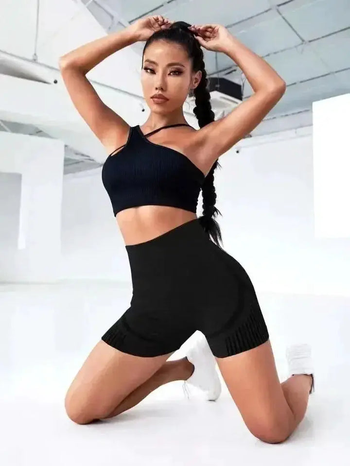 High Waisted Yoga Shorts For Women Fitness Gym Running - OurLum.com