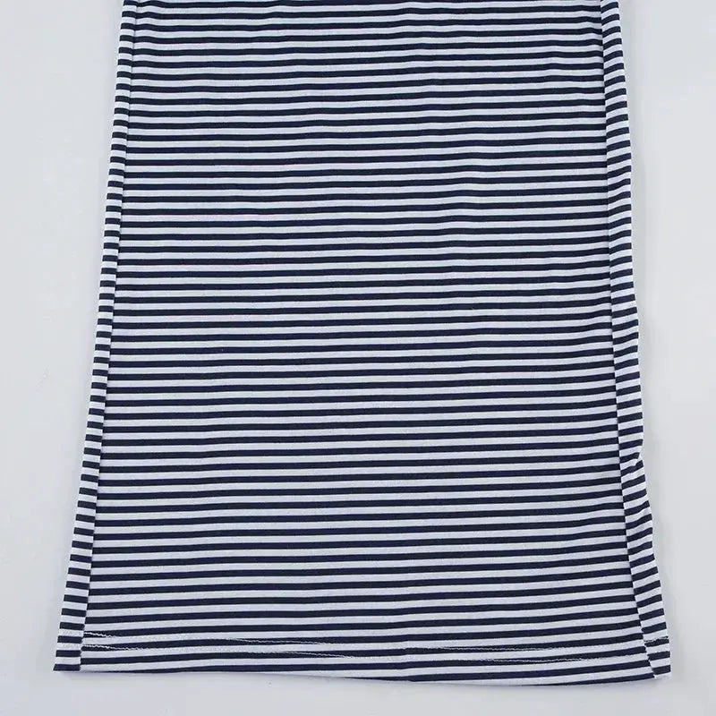 Stripe Drawstring Elastic Low Waist Baggy Sweatpants Women
